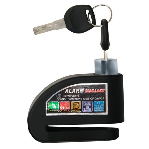 GP Kompozit DSK003 Universal Alarmlı Motosiklet Disk Kilidi Siyah