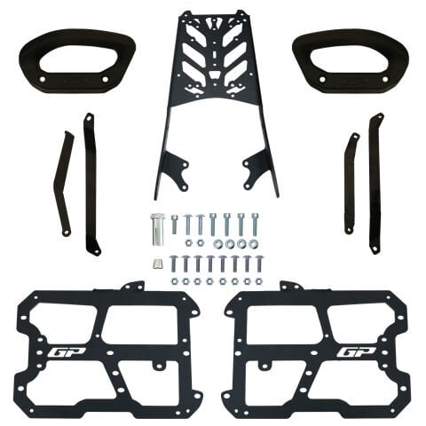 GP Kompozit Honda CB125F 2025 Uyumlu Arka ve Yan Çanta Demiri Seti Siyah