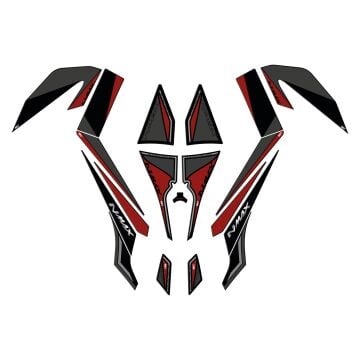 GP Kompozit Yamaha NMAX 125 / 155 2015-2020 Uyumlu Tank Pad Seti Kırmızı