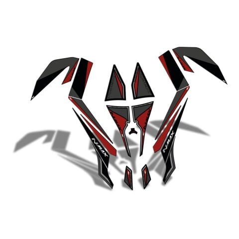 GP Kompozit Yamaha NMAX 125 / 155 2015-2020 Uyumlu Tank Pad Seti Kırmızı