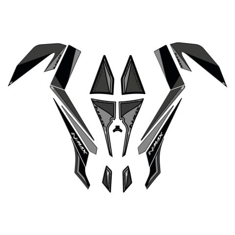 GP Kompozit Yamaha NMAX 125 / 155 2015-2020 Uyumlu Tank Pad Seti Gri