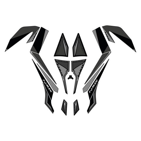 GP Kompozit Yamaha NMAX 125 / 155 2015-2020 Uyumlu Tank Pad Seti Gri