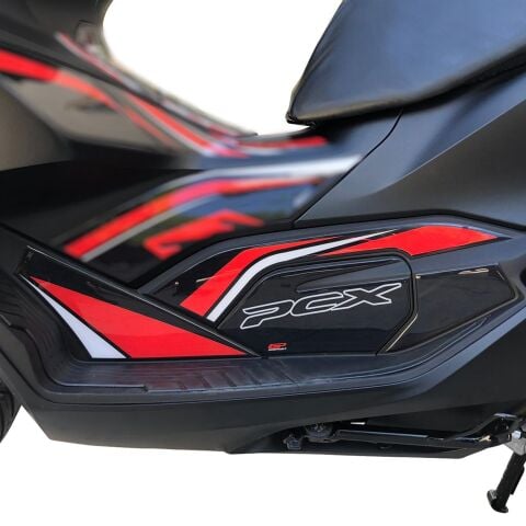 GP Kompozit Honda PCX 125 2021-2024 Uyumlu Yan Alt Ayak Pad Kırmızı