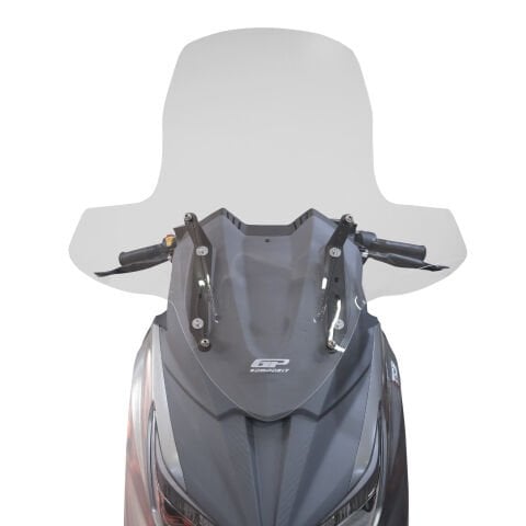 GP Kompozit SYM Joymax Z 250 / Z 250 Plus 2023-2026 Uyumlu Elcikli Ön Cam Şeffaf 66 cm
