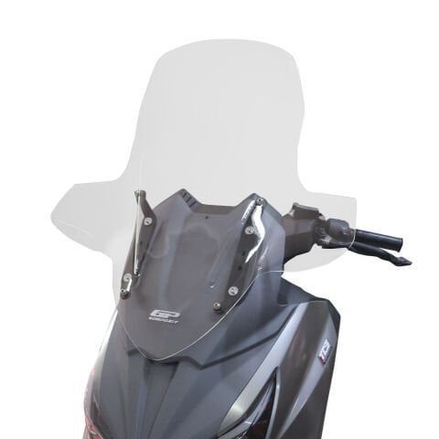 GP Kompozit SYM Joymax Z 250 / Z 250 Plus 2023-2026 Uyumlu Elcikli Ön Cam Şeffaf
