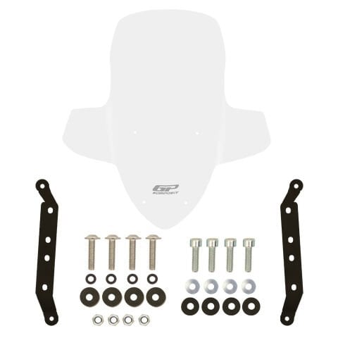 GP Kompozit SYM Joymax Z 250 / Z 250 Plus 2023-2026 Uyumlu Elcikli Ön Cam Şeffaf 66 cm