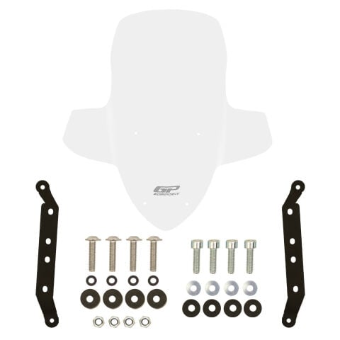 GP Kompozit SYM Joymax Z 250 / Z 250 Plus 2023-2026 Uyumlu Elcikli Ön Cam Şeffaf