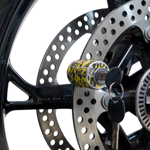 GP Kompozit DSK001 Universal Motosiklet Disk Kilidi Kamuflaj