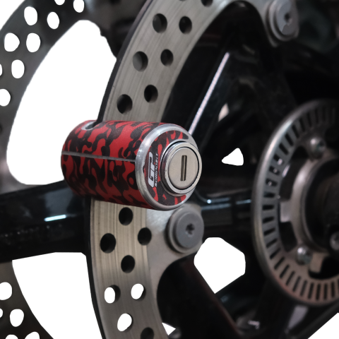 GP Kompozit DSK001 Universal Motosiklet Disk Kilidi Kırmızı-Siyah