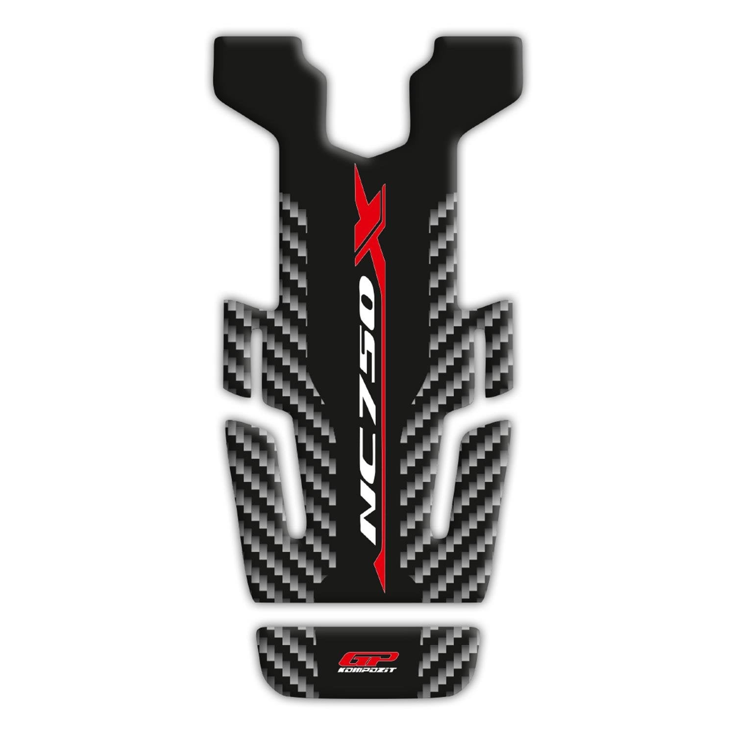 GP Kompozit Honda NC 750 X 2016-2020 Uyumlu Tank Pad Siyah-Karbon