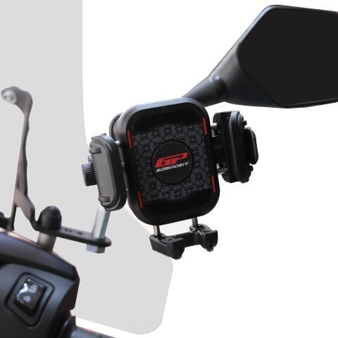 GP Kompozit TTR16 Universal Ayna Bağlantılı Titreşim Modüllü Telefon Tutucu Siyah