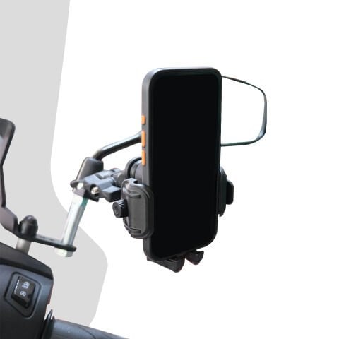 GP Kompozit TTR16 Universal Ayna Bağlantılı Titreşim Modüllü Telefon Tutucu Siyah