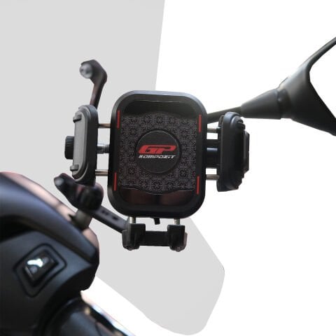 GP Kompozit TTR16 Universal Ayna Bağlantılı Titreşim Modüllü Telefon Tutucu Siyah