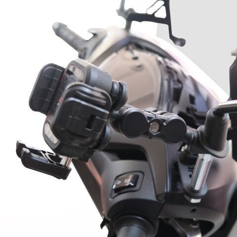 GP Kompozit TTR16 Universal Ayna Bağlantılı Titreşim Modüllü Telefon Tutucu Siyah