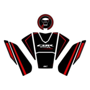 GP Kompozit Honda CBR650R 2019-2023 Uyumlu Tank Pad Seti Siyah