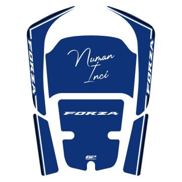 GP Kişiye Özel Honda Forza 250 2018-2025 Uyumlu Tank Pad Mavi