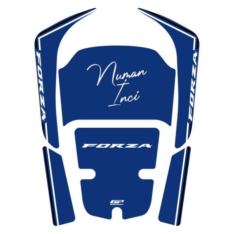 GP Kişiye Özel Honda Forza 250 2018-2025 Uyumlu Tank Pad Mavi