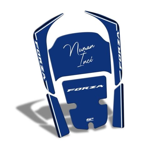 GP Kişiye Özel Honda Forza 250 2018-2025 Uyumlu Tank Pad Mavi