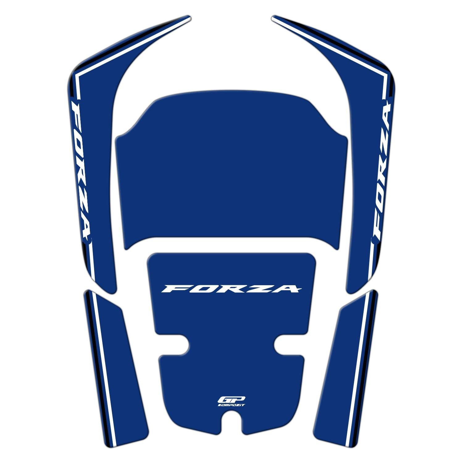 GP Kompozit Honda Forza 250 2018-2025 Uyumlu Tank Pad Mavi