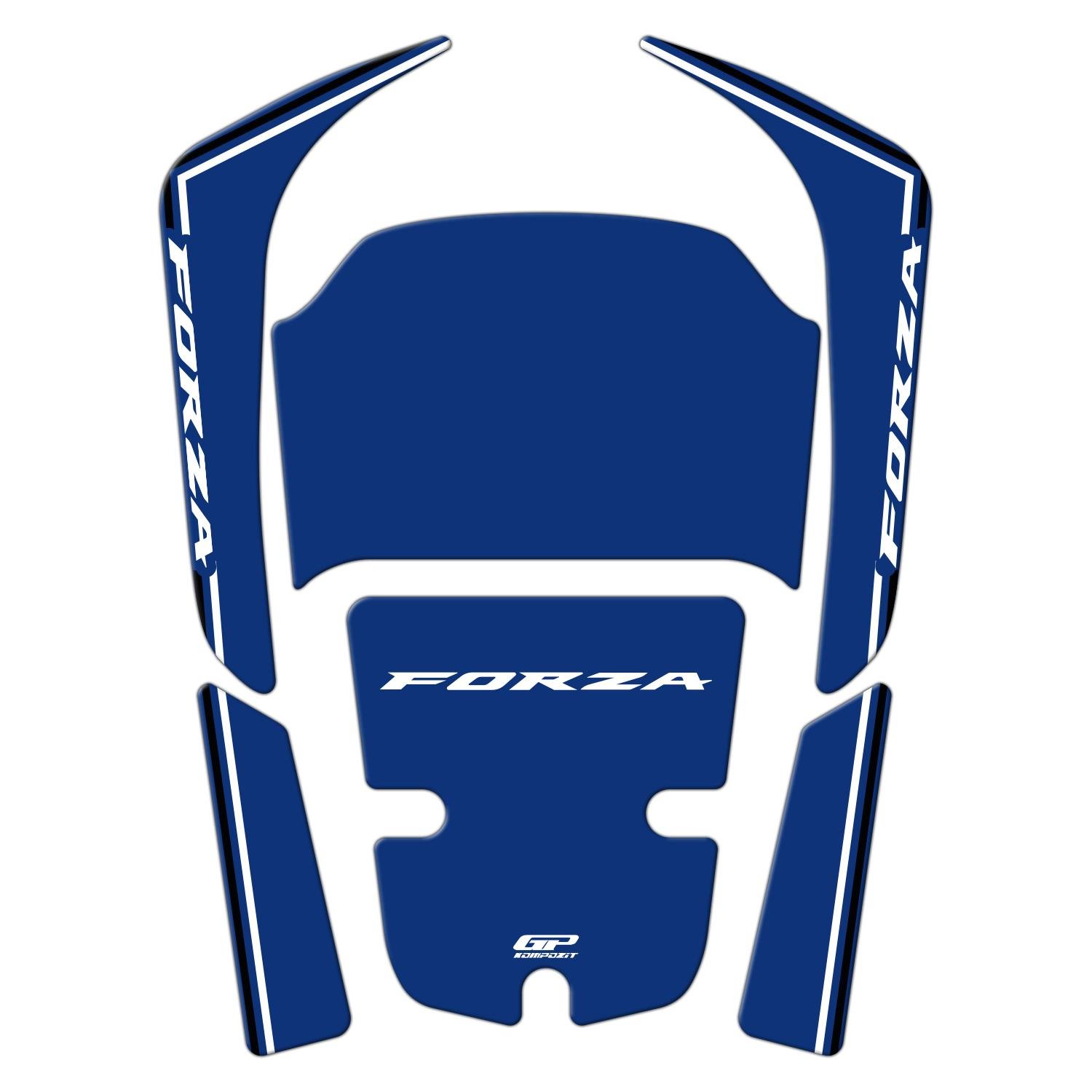 GP Kompozit Honda Forza 250 2018-2026 Uyumlu Tank Pad Mavi