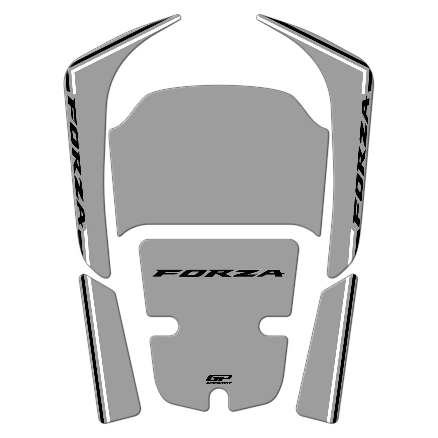 GP Kompozit Honda Forza 250 2018-2026 Uyumlu Tank Pad Nardo Gri