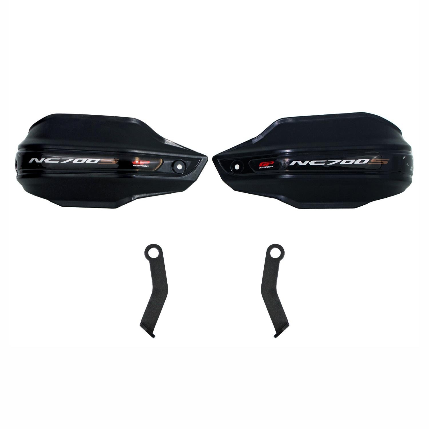 GP Kompozit Honda NC 700 S 2012-2023 Uyumlu Plastik Elcik Koruma Siyah