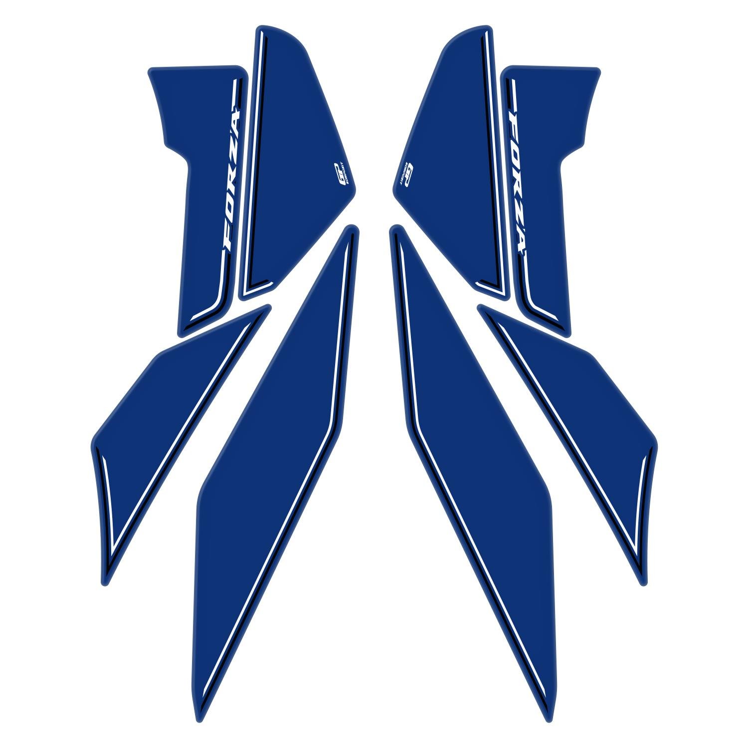 GP Kompozit Honda Forza 250 2018-2025 Uyumlu Yan Alt Ayak Pad Mavi