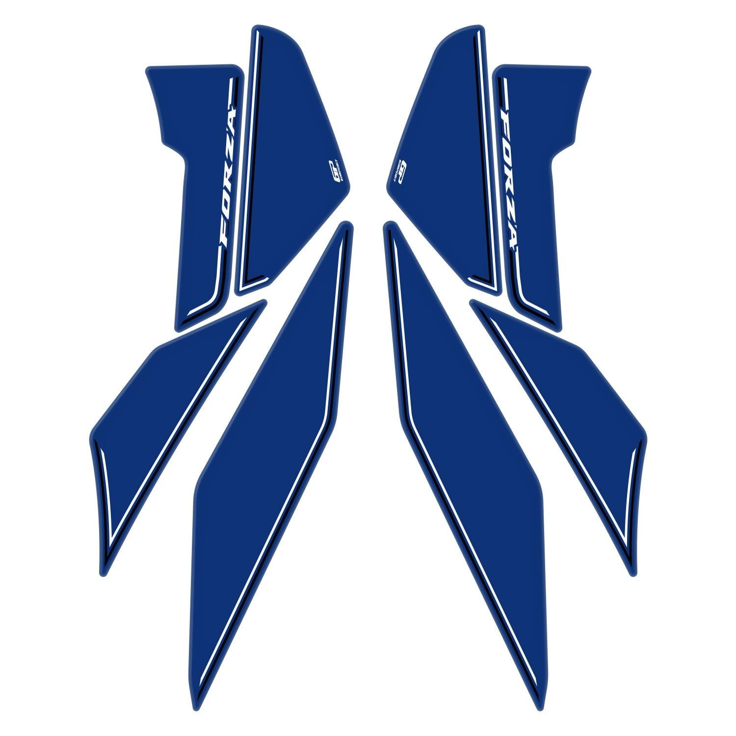 GP Kompozit Honda Forza 250 2018-2026 Uyumlu Yan Alt Ayak Pad Mavi