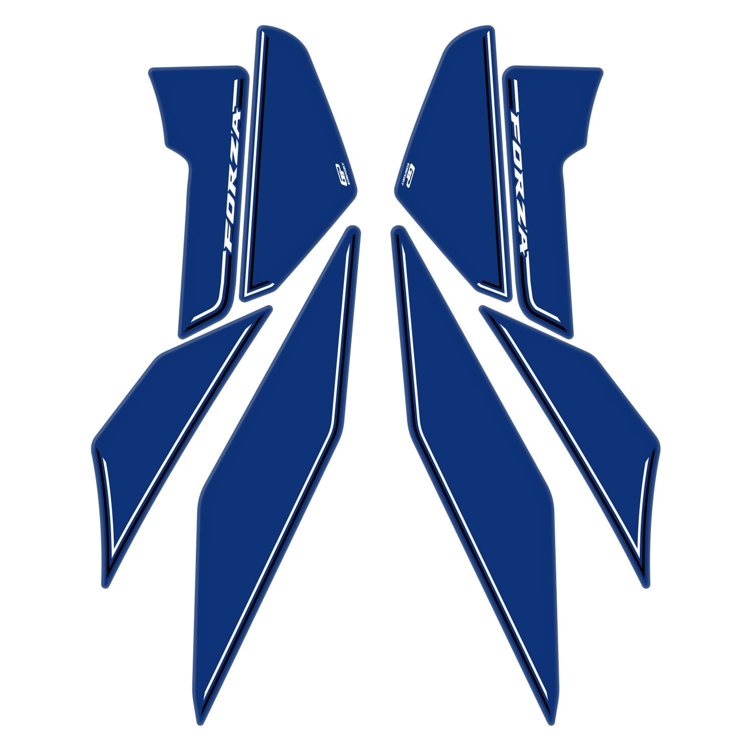 GP Kompozit Honda Forza 250 2018-2026 Uyumlu Yan Alt Ayak Pad Mavi