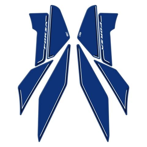 GP Kompozit Honda Forza 250 2018-2026 Uyumlu Yan Alt Ayak Pad Mavi