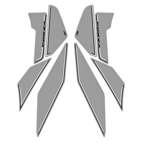 GP Kompozit Honda Forza 250 2018-2025 Uyumlu Yan Alt Ayak Pad Nardo Gri