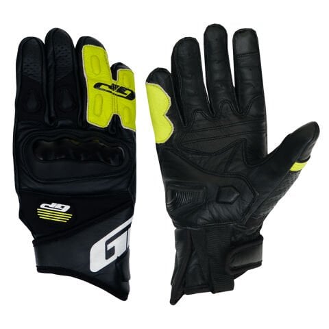 GP Kompozit ELD04-BY Tam Korumalı Dokunmatik Deri Racing Motosiklet Eldiveni