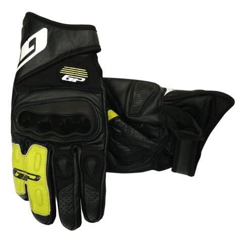 GP Kompozit ELD04-BY Tam Korumalı Dokunmatik Deri Racing Motosiklet Eldiveni