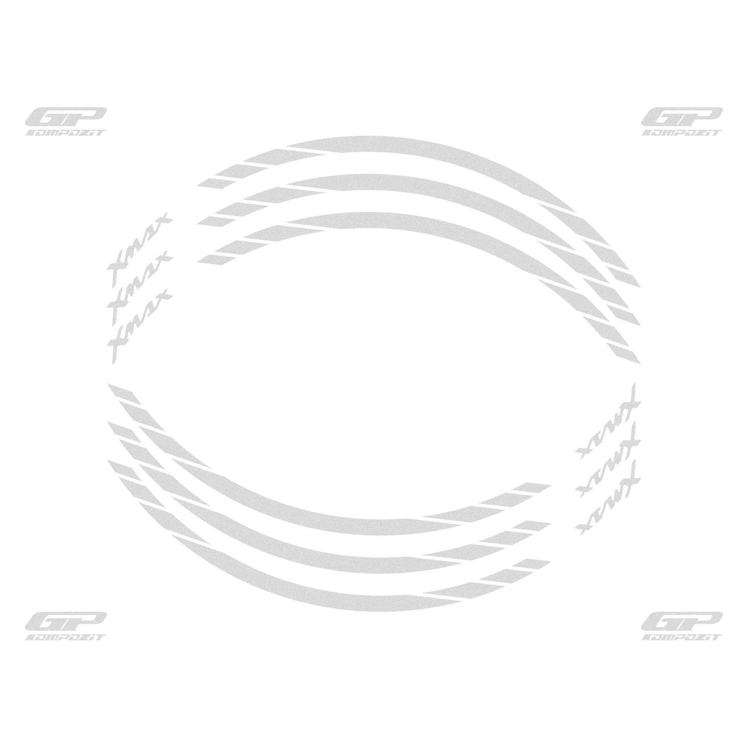 GP Kompozit Yamaha XMAX 2004-2022 Uyumlu Jant Şeridi Reflektif Gri