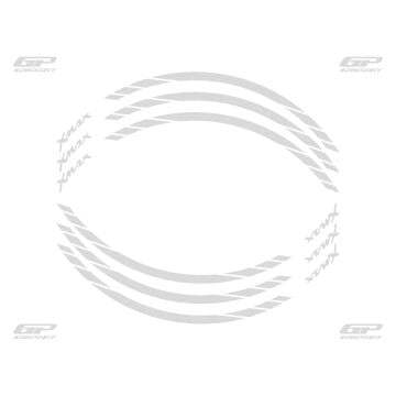 GP Kompozit Yamaha XMAX 2004-2022 Uyumlu Jant Şeridi Reflektif Gri