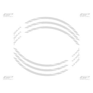 GP Kompozit Yamaha XMAX 2004-2022 Uyumlu Jant Şeridi Reflektif Gri