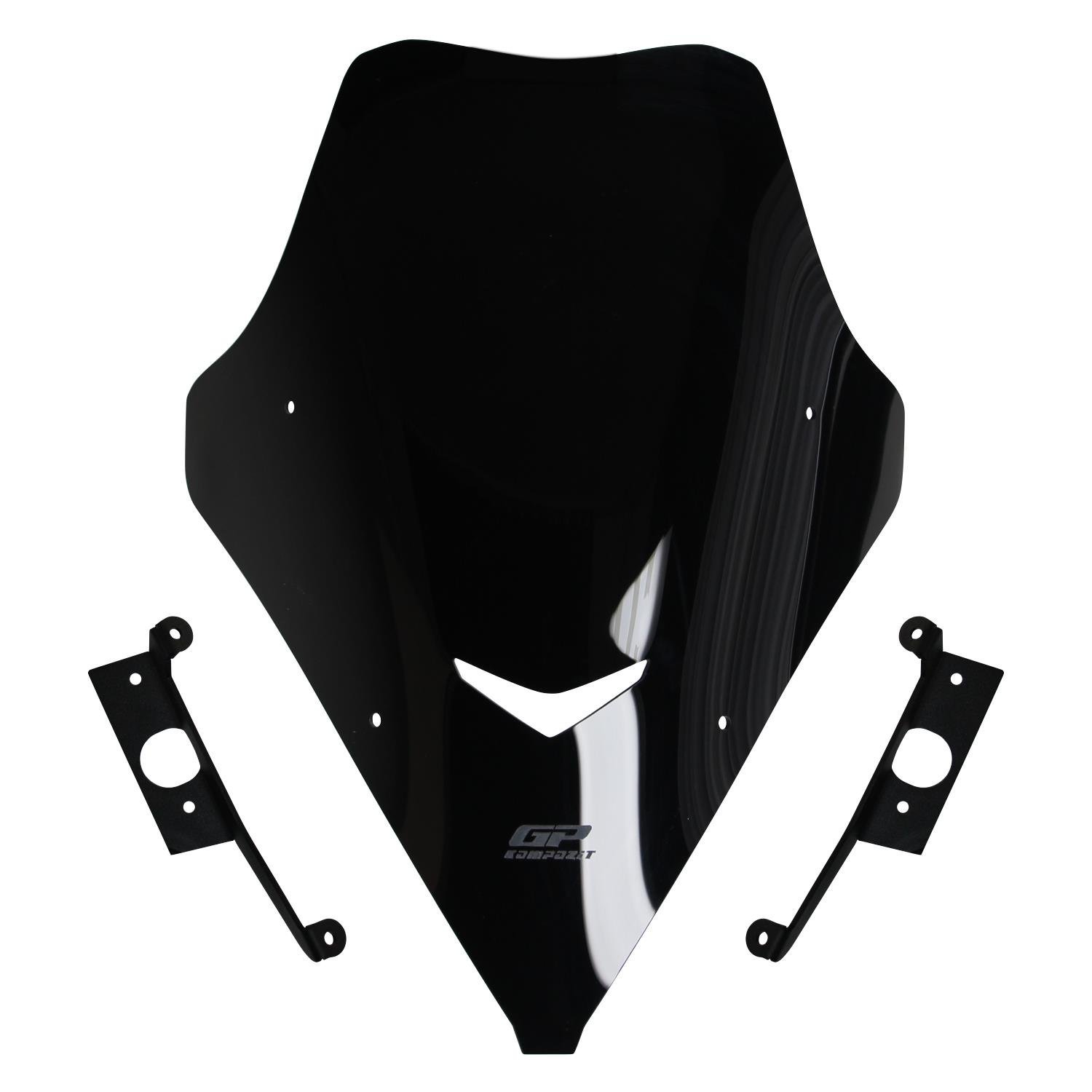 GP Kompozit SYM Jet X 125 2022-2025 Uyumlu Kısa Ön Cam Siyah