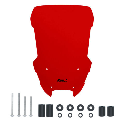 GP Kompozit Yamaha NMAX 125 / 155 2015-2020 Uyumlu Ön Cam Kırmızı