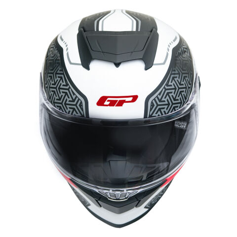 GP Kompozit MKS008-RWRB Yarış Spoiler Güneş Vizörlü Şeffaf Full Face Motosiklet Kaskı