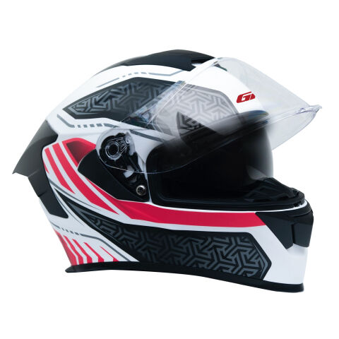 GP Kompozit MKS008-RWRB Yarış Spoiler Güneş Vizörlü Şeffaf Full Face Motosiklet Kaskı