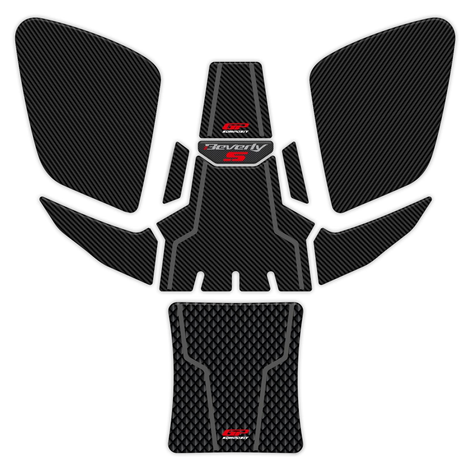GP Kompozit Piaggio Beverly 400 S 2021-2023 Uyumlu Tank Pad Seti Karbon