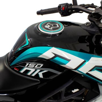 GP Kompozit CF Moto 150 NK 2016-2022 Uyumlu Tank Pad Seti Siyah-Turkuaz