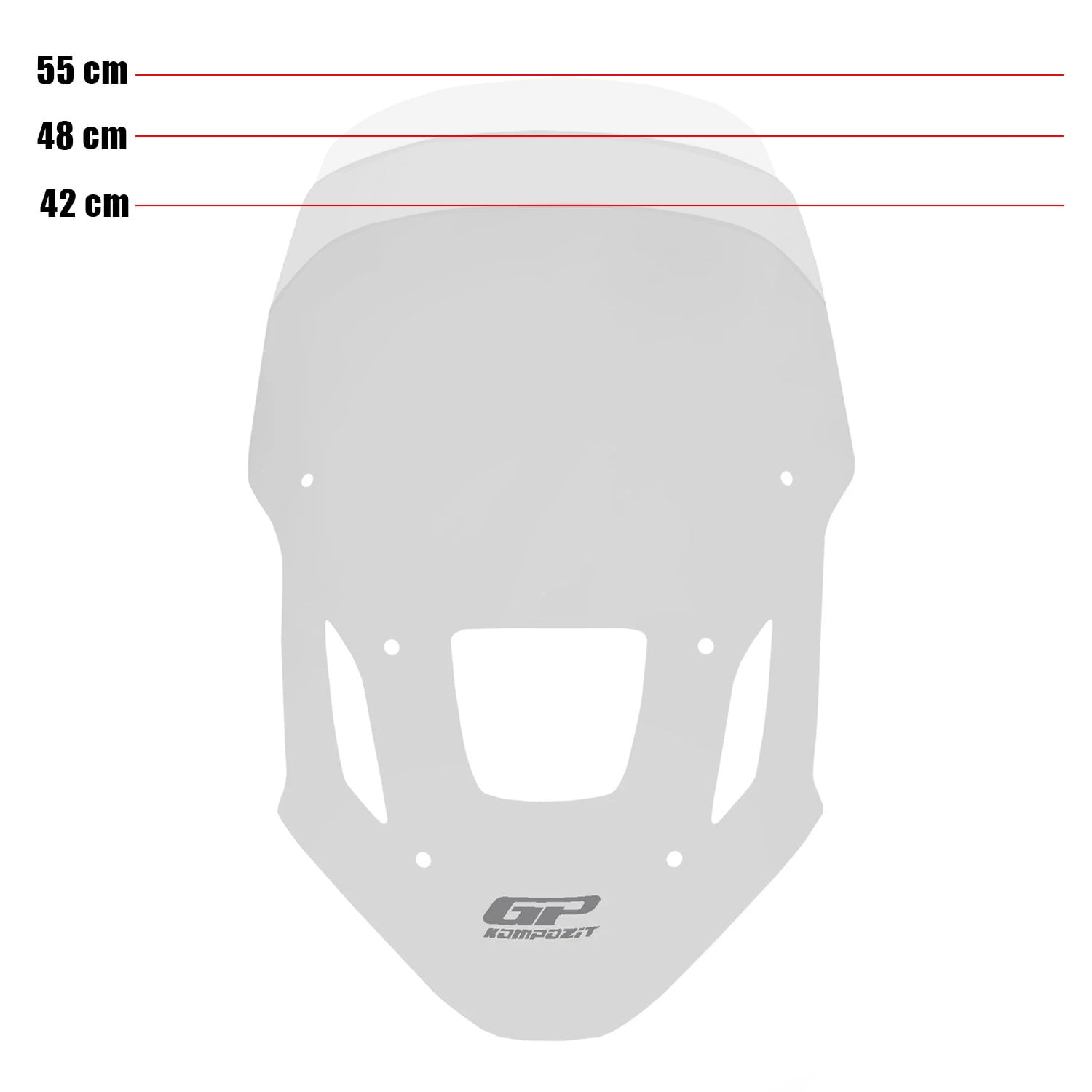 GP Kompozit Honda Africa Twin CRF1100L 2025-2026 Uyumlu Ön Cam Şeffaf