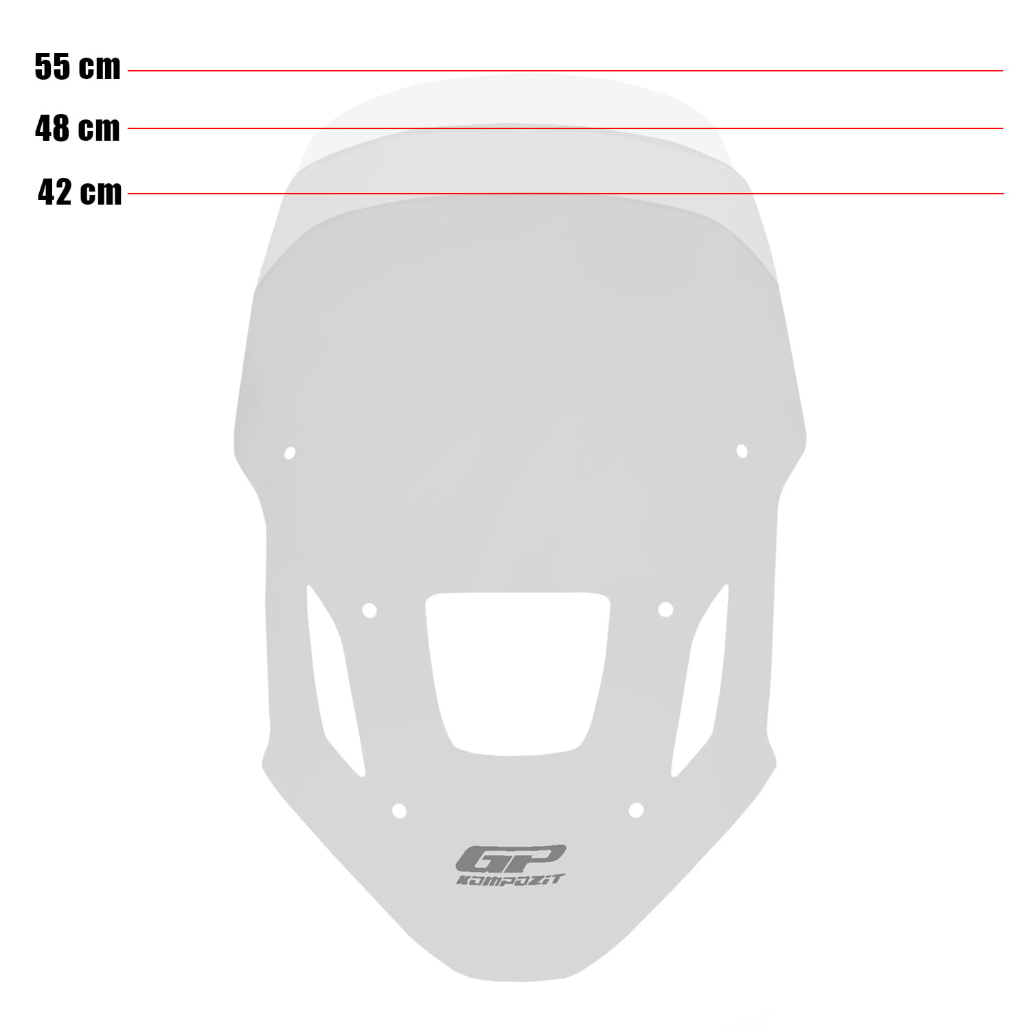 GP Kompozit Honda Africa Twin CRF1100L 2025-2026 Uyumlu Ön Cam Şeffaf