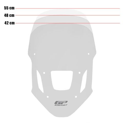 GP Kompozit Honda Africa Twin CRF1100L 2025-2026 Uyumlu Ön Cam Şeffaf