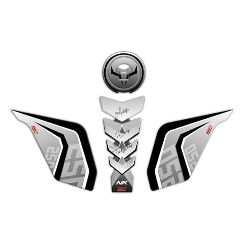 GP Kişiye Özel CF Moto 250 NK 2018-2021 Uyumlu Tank Pad Seti Gri