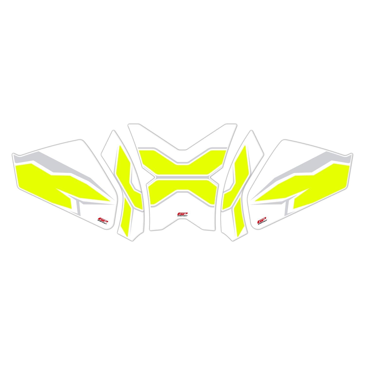 GP Kompozit CF Moto 250 CL-X 2022-2026 Uyumlu Tank Pad Seti Sarı