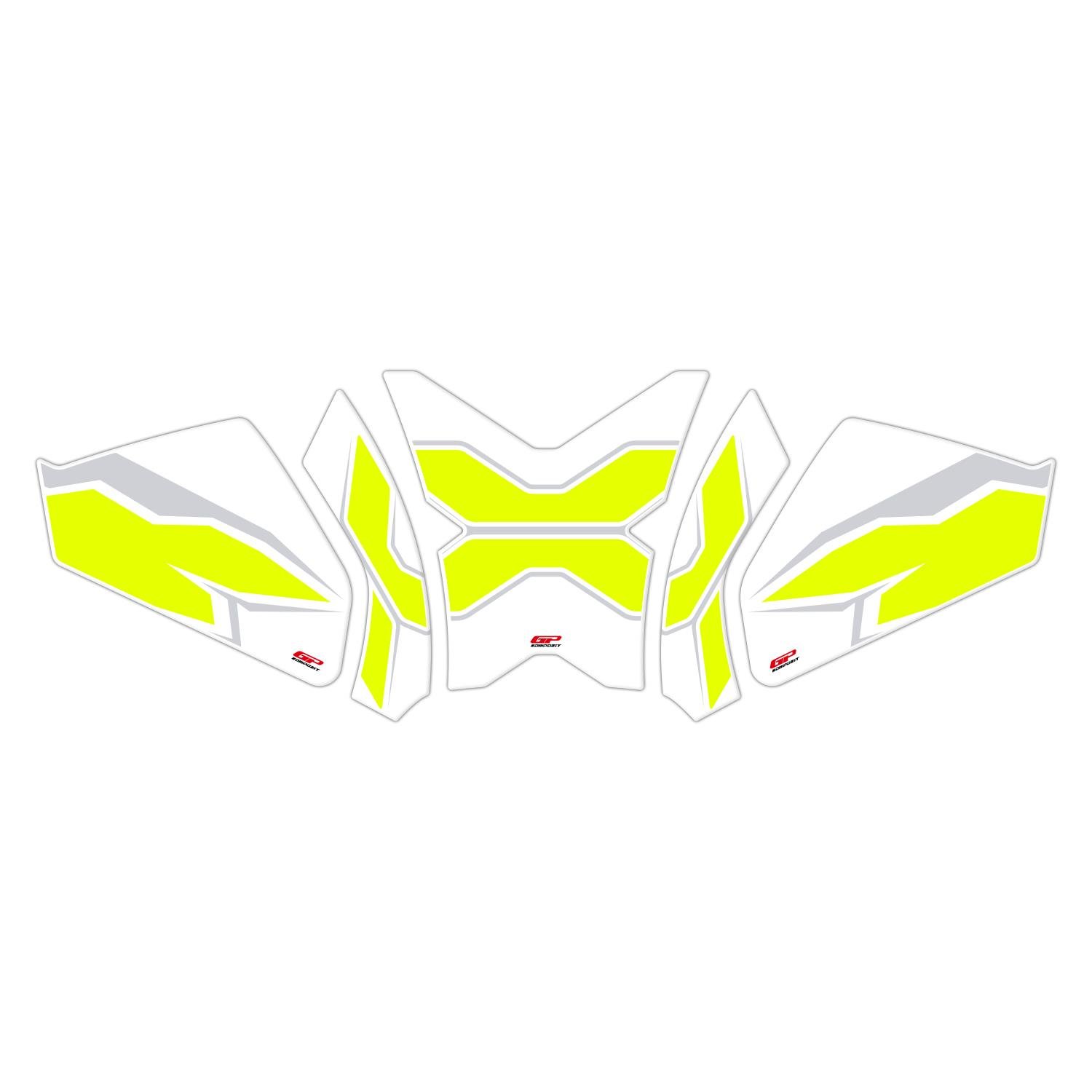 GP Kompozit CF Moto 250 CL-X 2022-2026 Uyumlu Tank Pad Seti Sarı