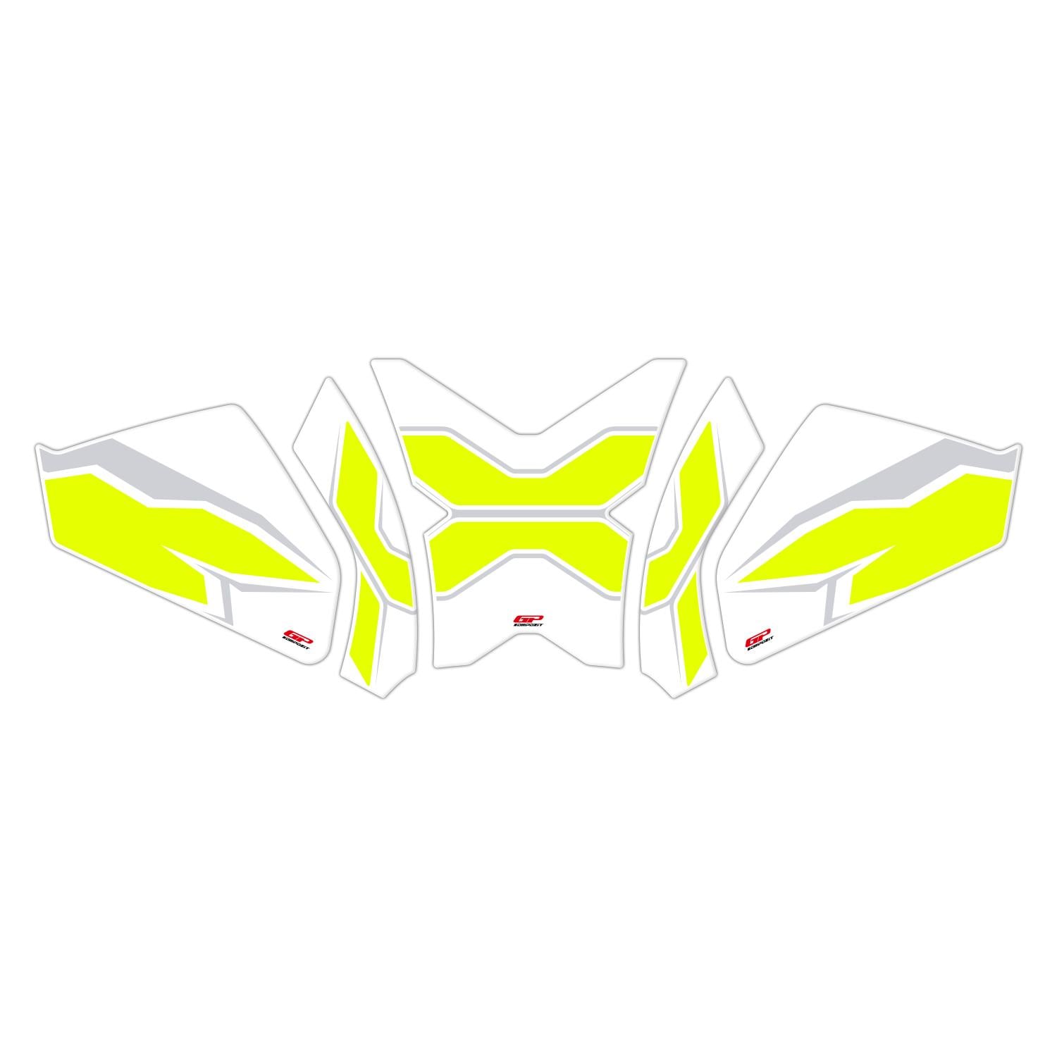 GP Kompozit CF Moto 250 CL-X 2022-2026 Uyumlu Tank Pad Seti Sarı