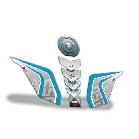 GP Kişiye Özel CF Moto 250 NK 2018-2021 Uyumlu Tank Pad Seti Turkuaz